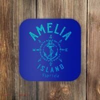 Amelia Island Compass Rose Florida Cute Gift Coaster thumb 0