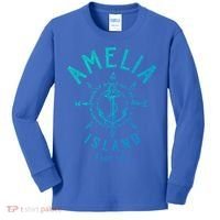 Amelia Island Compass Rose Florida Cute Gift Kids Long Sleeve Shirt thumb 0