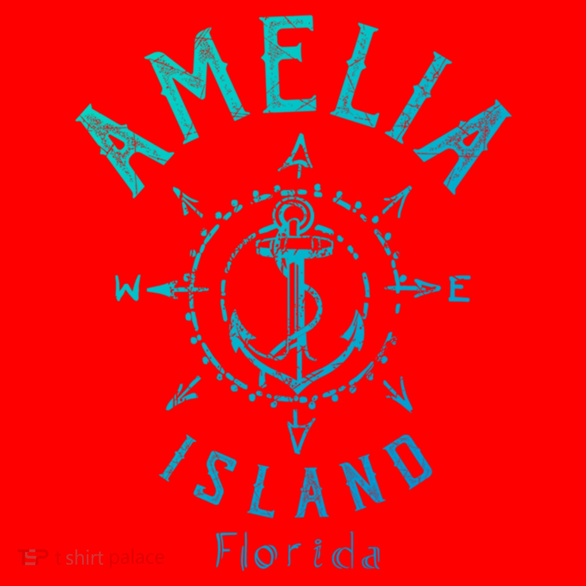 Amelia Island Compass Rose Florida Cute Gift Santa Hat