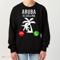 Aruba Is Calling Funny Vacation Souvenir Holiday Aruba Women's Sweatshirt thumb 0