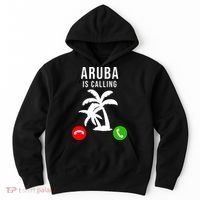 Aruba Is Calling Funny Vacation Souvenir Holiday Aruba Hoodie thumb 0