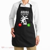 Aruba Is Calling Funny Vacation Souvenir Holiday Aruba Apron thumb 2
