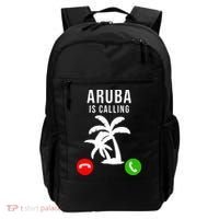 Aruba Is Calling Funny Vacation Souvenir Holiday Aruba Backpack thumb 0