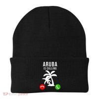 Aruba Is Calling Funny Vacation Souvenir Holiday Aruba Beanie thumb 0