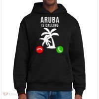 Aruba Is Calling Funny Vacation Souvenir Holiday Aruba District V.I.T. Heavyweight Hoodie thumb 0