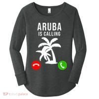 Aruba Is Calling Funny Vacation Souvenir Holiday Aruba Women's Perfect Tri Tunic Long Sleeve Shirt thumb 0