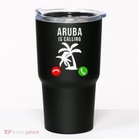 Aruba Is Calling Funny Vacation Souvenir Holiday Aruba Tumbler thumb 0