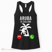 Aruba Is Calling Funny Vacation Souvenir Holiday Aruba Women's Tank Top thumb 0