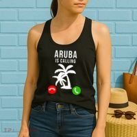 Aruba Is Calling Funny Vacation Souvenir Holiday Aruba Women's Tank Top thumb 2