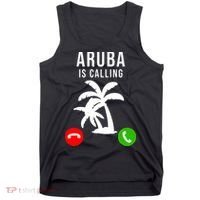 Aruba Is Calling Funny Vacation Souvenir Holiday Aruba Tank Top thumb 0