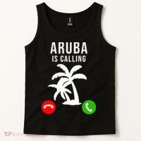 Aruba Is Calling Funny Vacation Souvenir Holiday Aruba Tank Top thumb 2
