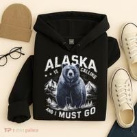 Alaska Is Calling And I Must Go, Alaskan Bear And Nature Hoodie thumb 4