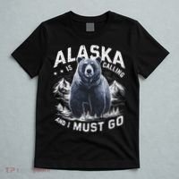 Alaska Is Calling And I Must Go, Alaskan Bear And Nature T-Shirt thumb 5