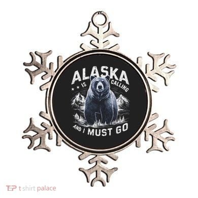 Alaska Is Calling And I Must Go, Alaskan Bear And Nature Ornament