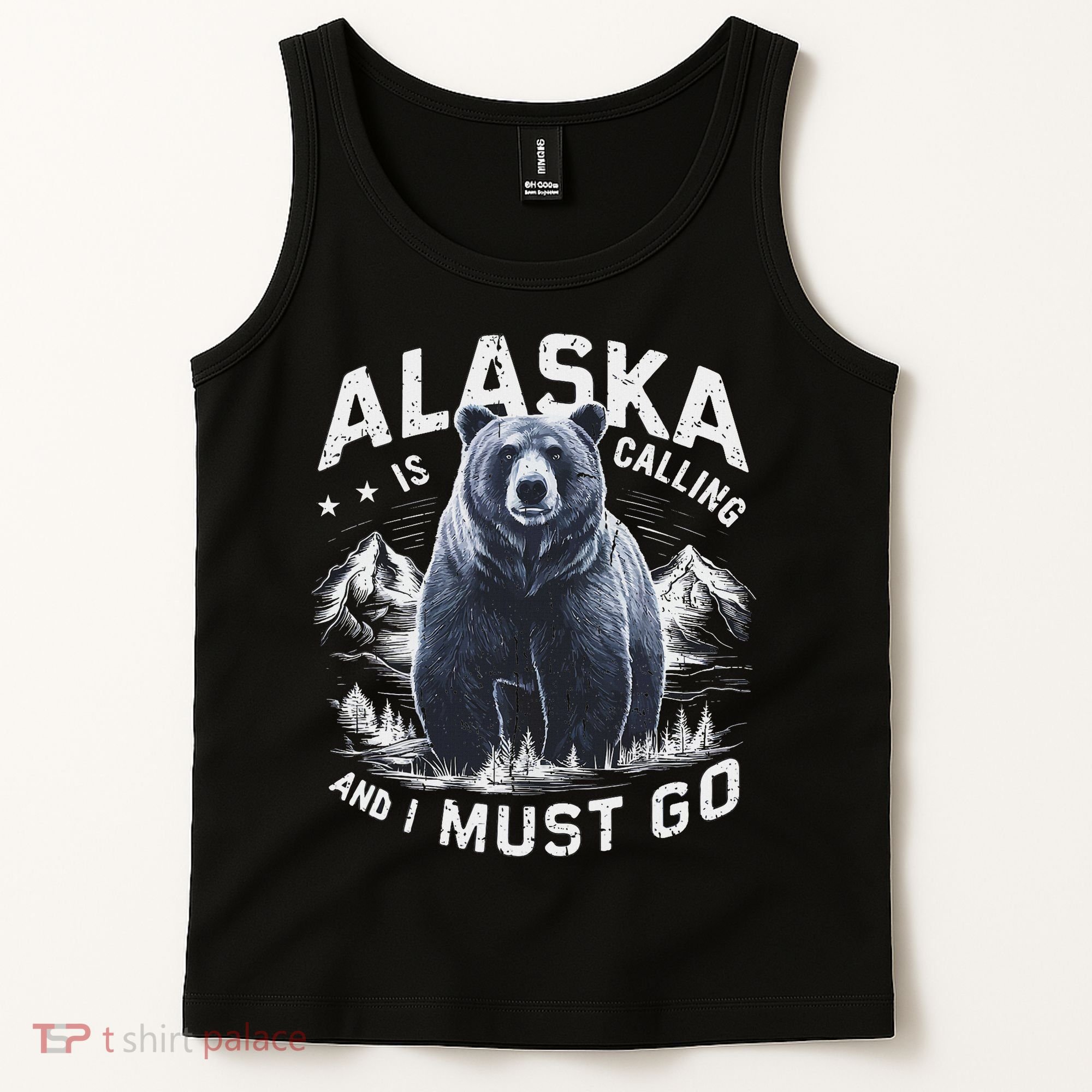 Alaska Is Calling And I Must Go, Alaskan Bear And Nature Tank Top
