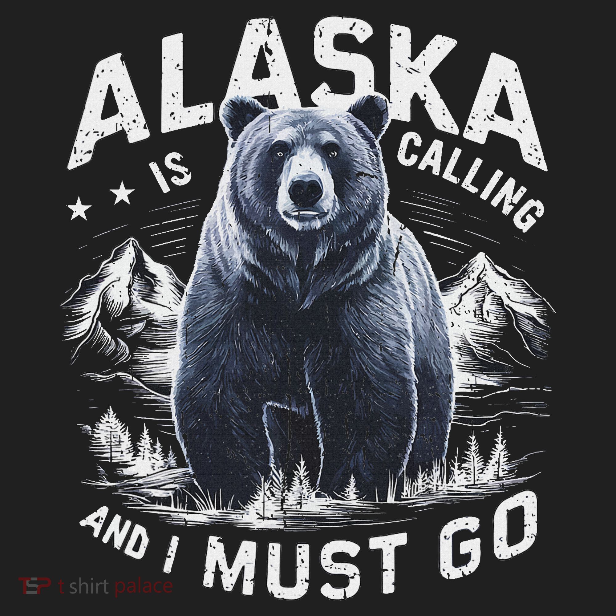 Alaska Is Calling And I Must Go, Alaskan Bear And Nature Golf Towel