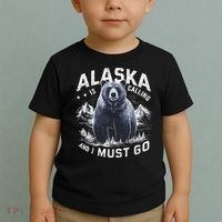 Alaska Is Calling And I Must Go, Alaskan Bear And Nature Toddler T-Shirt thumb 2