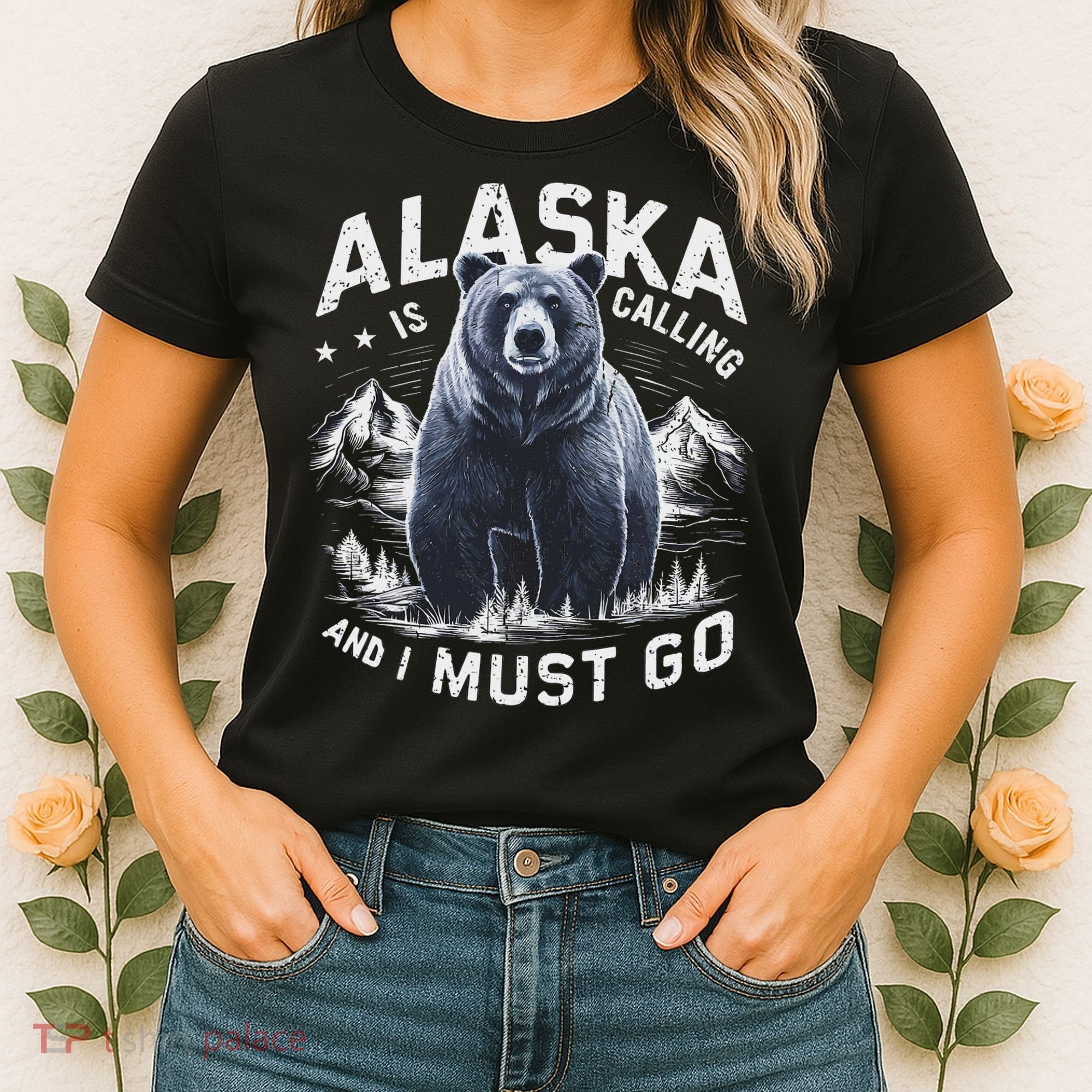 Alaska Is Calling And I Must Go, Alaskan Bear And Nature Women's T-Shirt