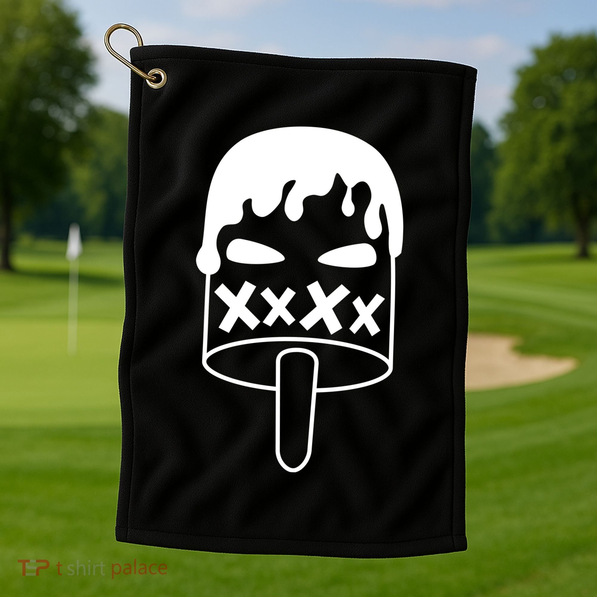Angry Evil Ice Cream Golf Towel