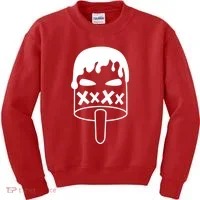 Angry Evil Ice Cream Kids Sweatshirt thumb 0