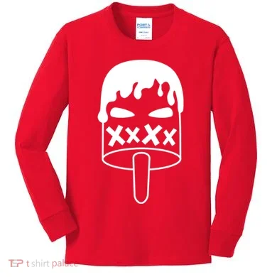 Angry Evil Ice Cream Kids Long Sleeve Shirt