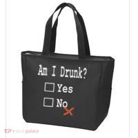 Am I Drunk Yes Or No Beer Wine And Whiskey Humor Tote Bag thumb 3