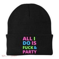 All I Do Is F**k And Party Rave Beanie thumb 0