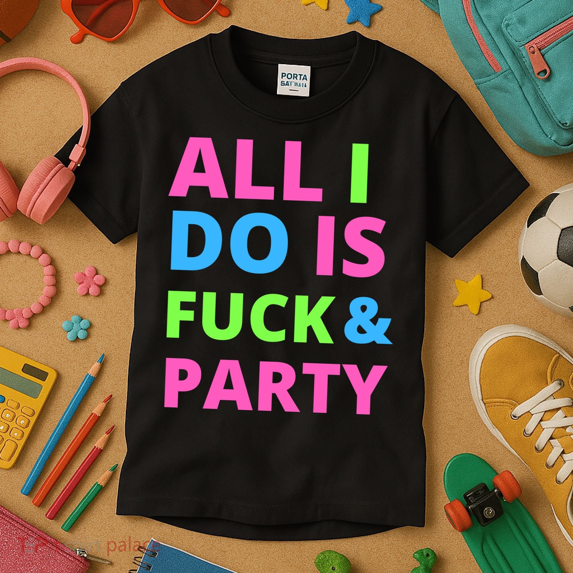 All I Do Is F**k And Party Rave Kids T-Shirt