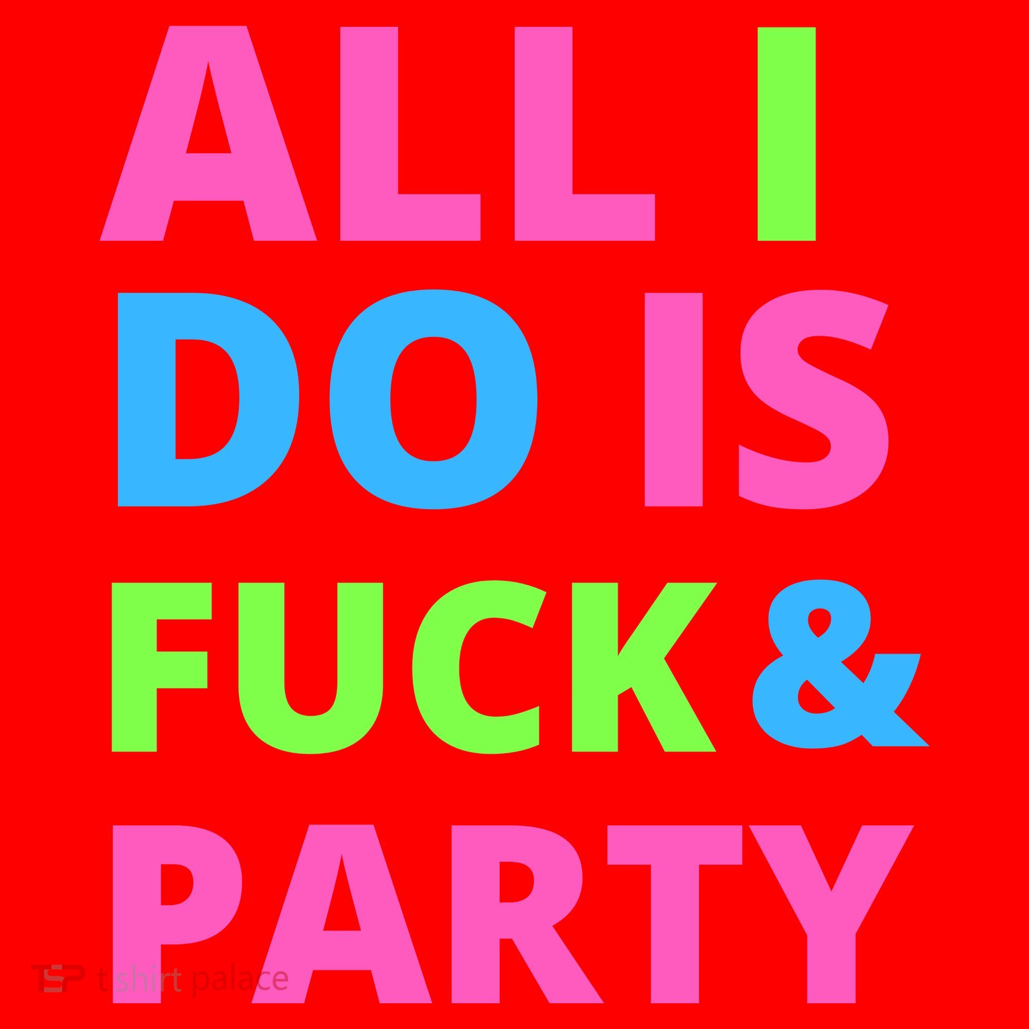 All I Do Is F**k And Party Rave Santa Hat