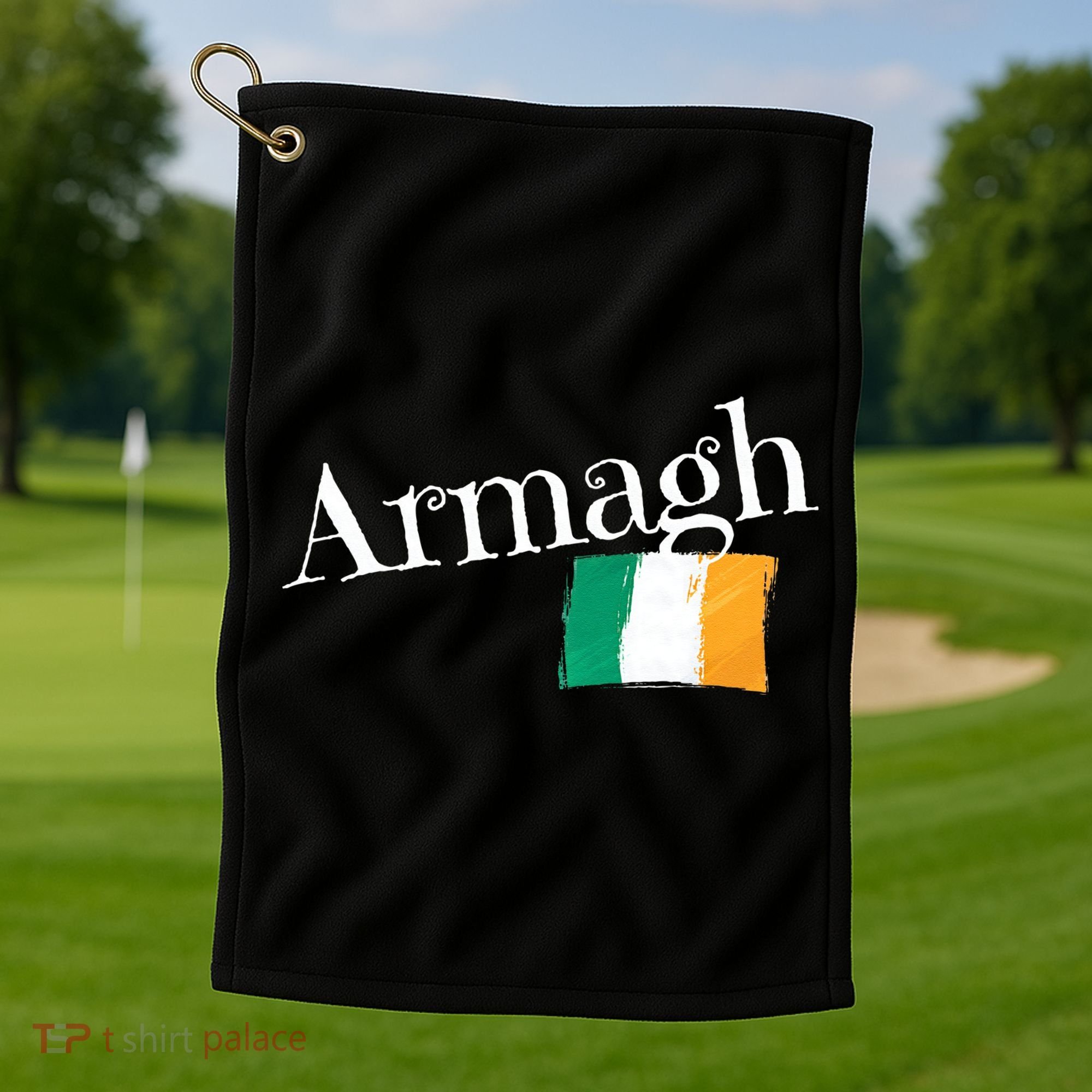 Armagh Ireland Flag Irish City Saint Patrick's Day Golf Towel