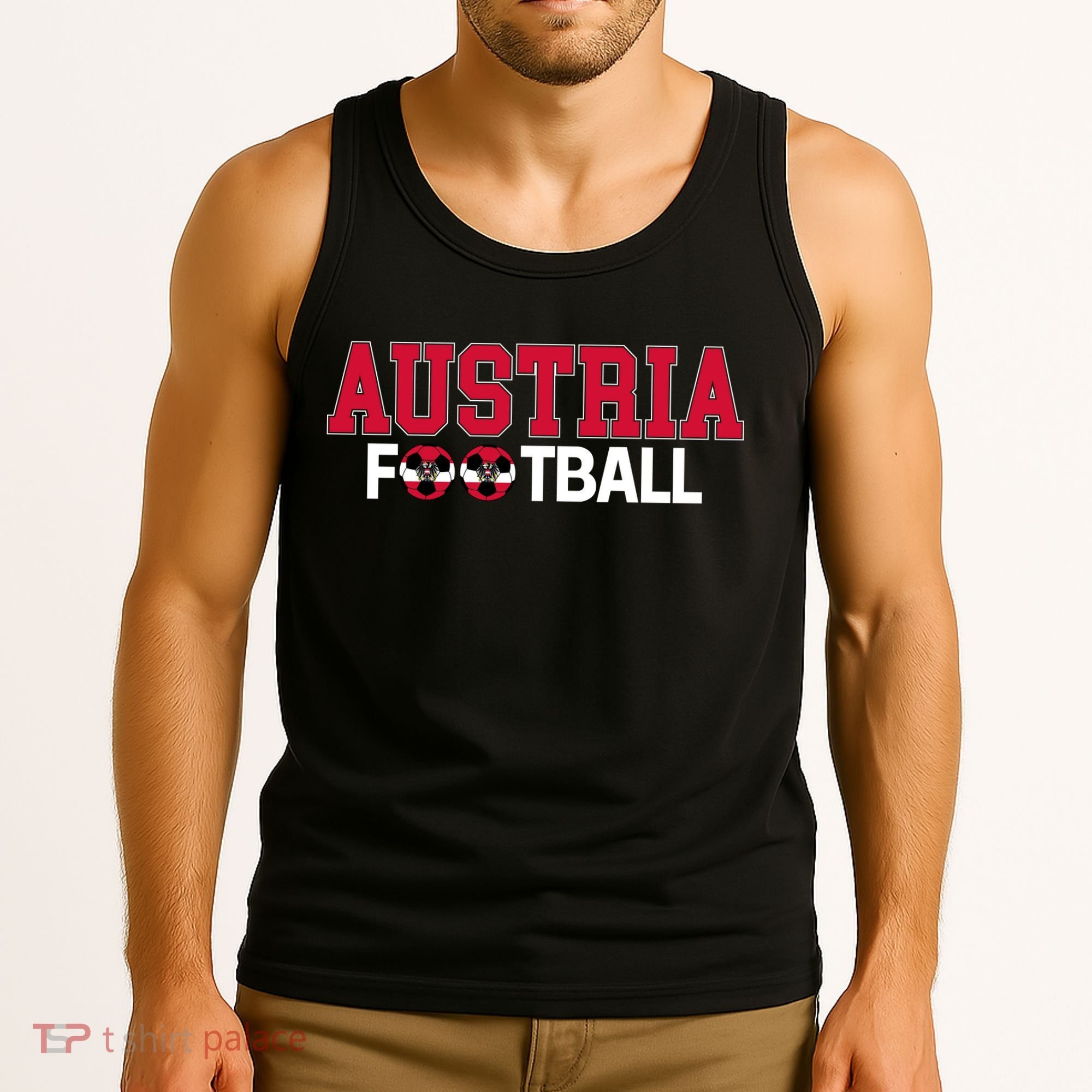 Austria International Futbol Soccer Team Tank Top