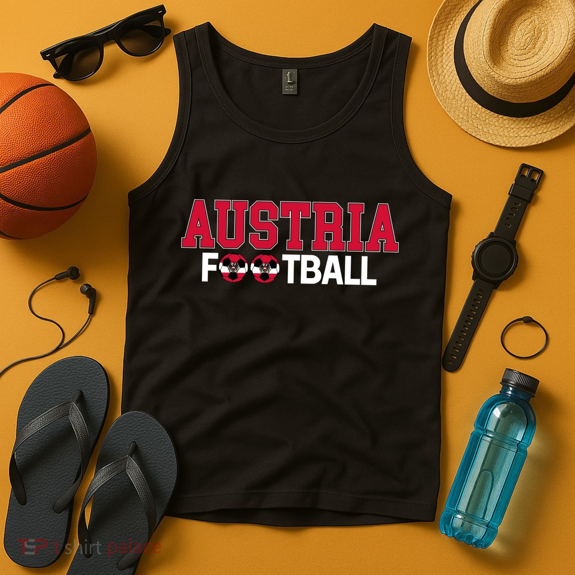Austria International Futbol Soccer Team Tank Top