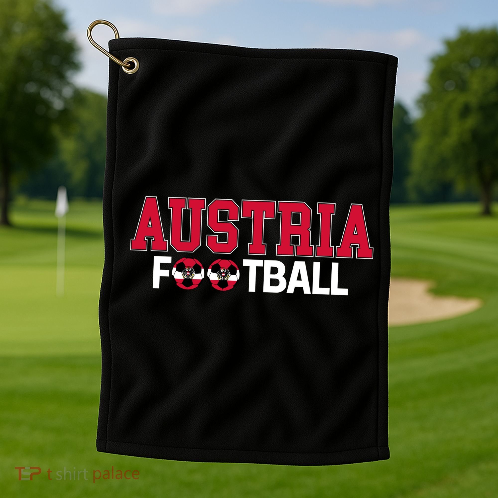Austria International Futbol Soccer Team Golf Towel