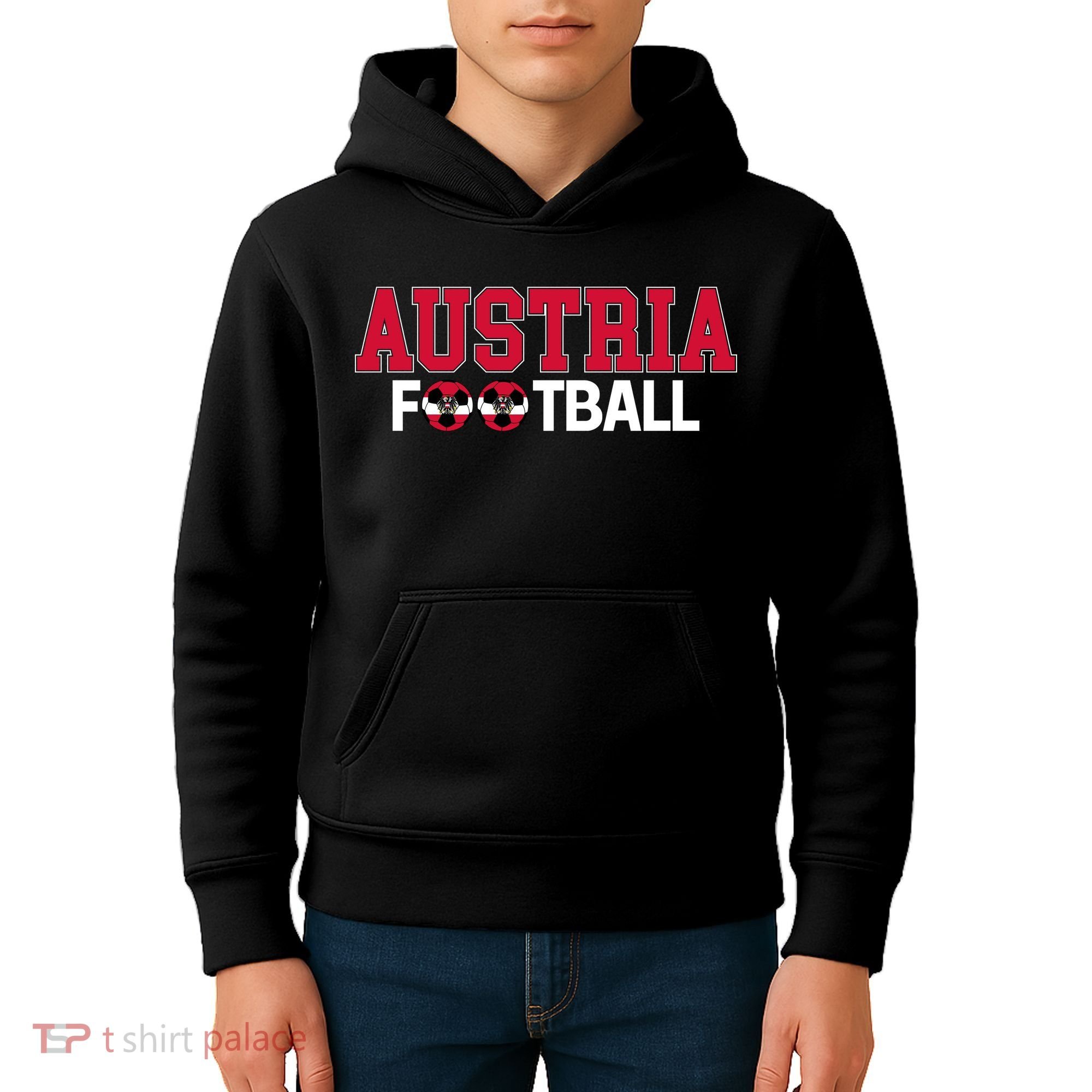 Austria International Futbol Soccer Team Kids Hoodie
