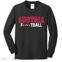 Austria International Futbol Soccer Team Kids Long Sleeve Shirt thumb 0