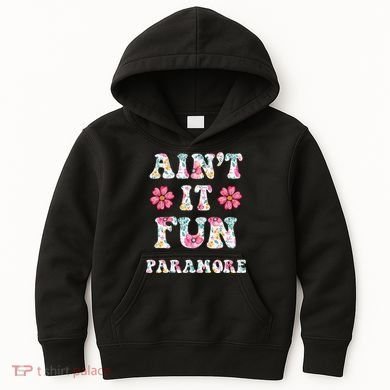 Aint It Fun Paramor.E Floral Music Concert Vintage Kids Hoodie