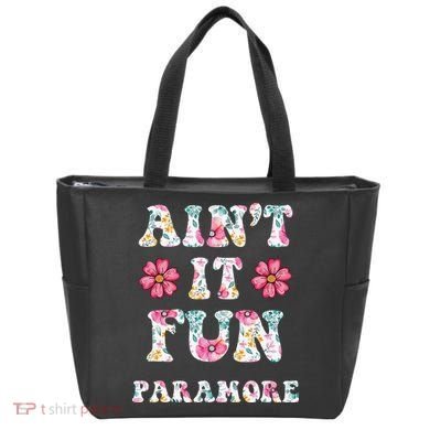 Aint It Fun Paramor.E Floral Music Concert Vintage Tote Bag