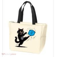 Anti ICE Funny Cat Kicking ICE  Tote Bag thumb 3