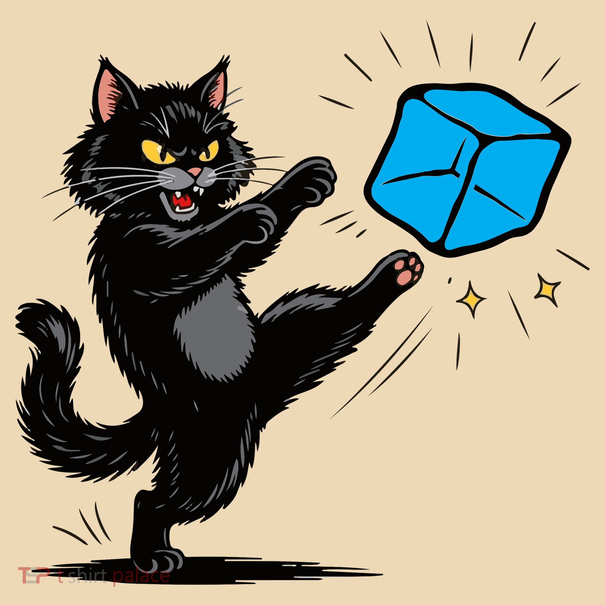 Anti ICE Funny Cat Kicking ICE  Tote Bag