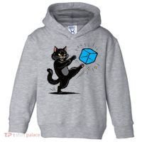 Anti ICE Funny Cat Kicking ICE  Toddler Hoodie thumb 0
