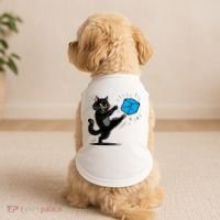 Anti ICE Funny Cat Kicking ICE  Doggie Tank thumb 2