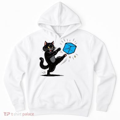 Anti ICE Funny Cat Kicking ICE  Hoodie