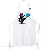 Anti ICE Funny Cat Kicking ICE  Apron thumb 0