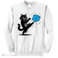Anti ICE Funny Cat Kicking ICE  Sweatshirt thumb 0