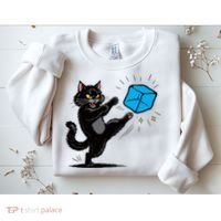 Anti ICE Funny Cat Kicking ICE  Sweatshirt thumb 2