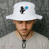 Anti ICE Funny Cat Kicking ICE  Bucket Hat thumb 2