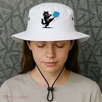 Anti ICE Funny Cat Kicking ICE  Bucket Hat thumb 3