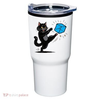 Anti ICE Funny Cat Kicking ICE  Tumbler