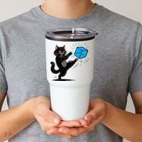 Anti ICE Funny Cat Kicking ICE  Tumbler thumb 2