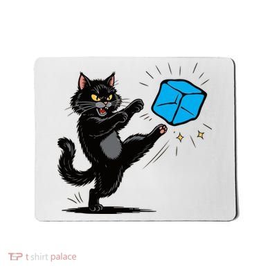 Anti ICE Funny Cat Kicking ICE  Mousepad